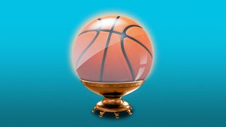 Illustration of basketball as a crystal ball